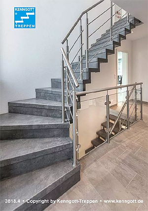 Faltwerktreppe Longlifestufen betonoptik
